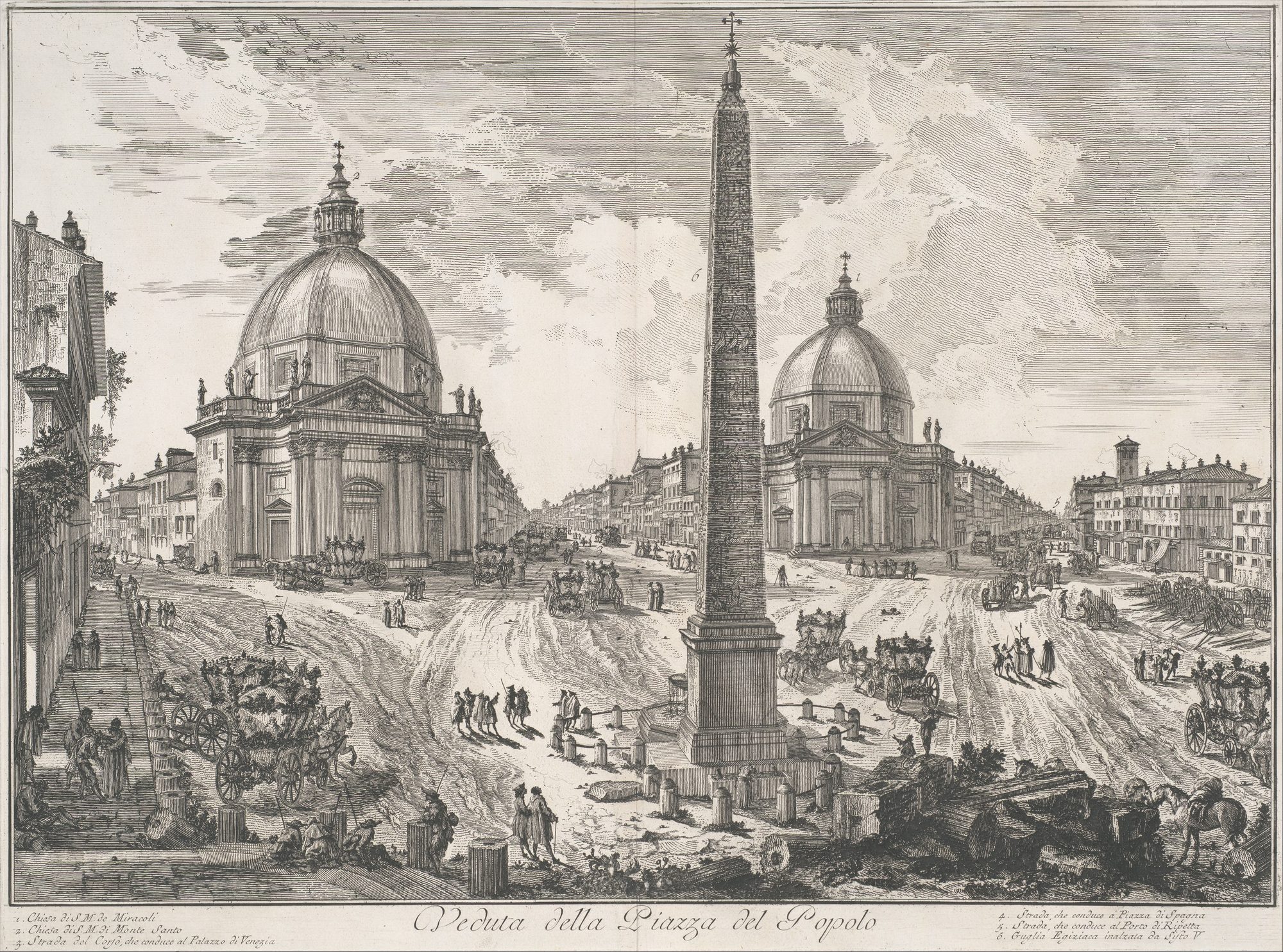 Piranesi's etching of the Piazza del Popolo